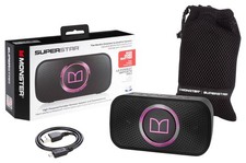 Monster Superstar Wireless Bluetooth Speaker Black/Pink BONUS MATCHING HEADPHONE