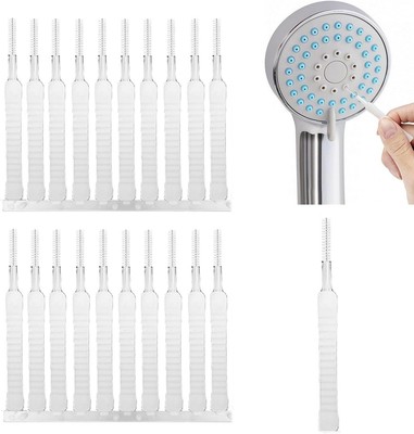 Shower Head Cleaning Brush 20pcs, Anti-Clogging Nozzle White 