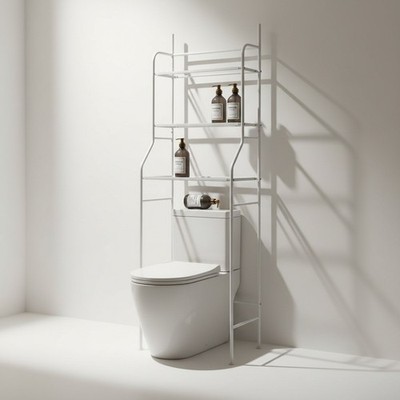 Generic 3 Layer Metal Bathroom Storage Shelf Rack Space Saving Organizer