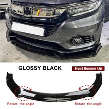 For Honda Hrv Hr-v Gloss Black Front Bumper Lip Splitter Spoiler 4pcs Body Kit