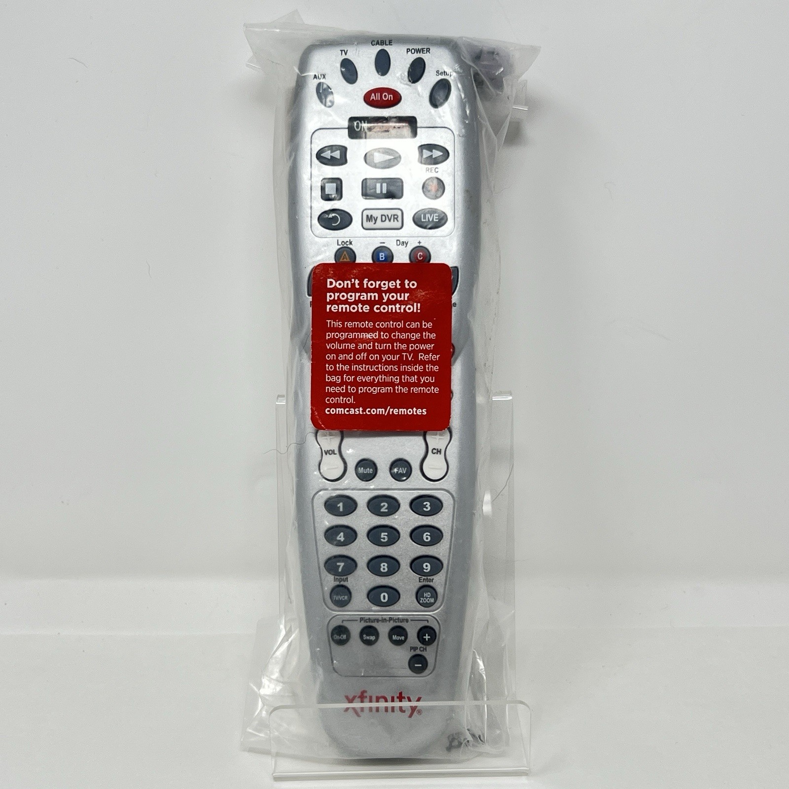 Comcast Xfinity Custom DVR 3 Device Remotr Control NEW With User Guide