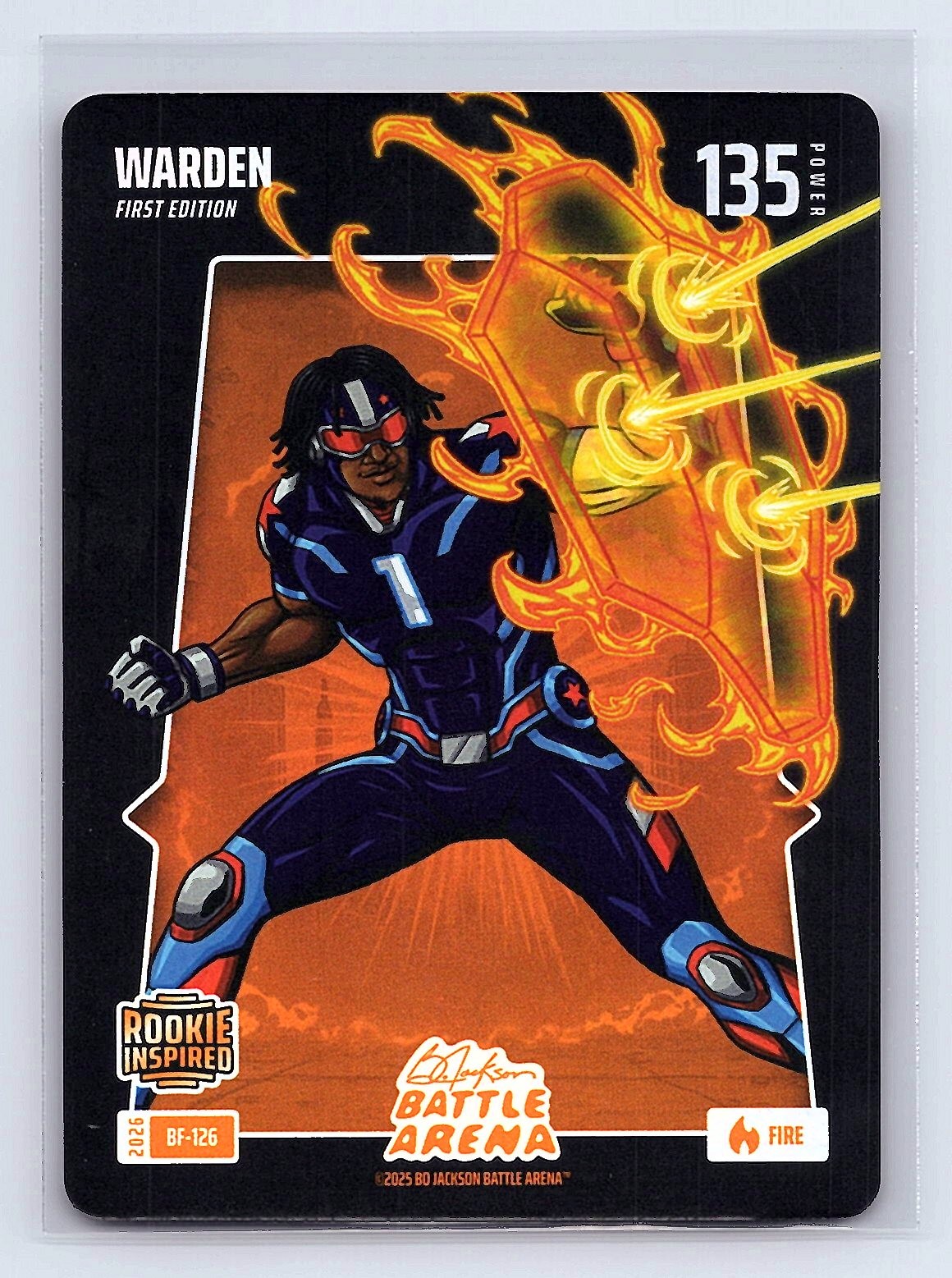 WARDEN (Cam Ward) Bo Jackson Battle Arena #BF-126 Battlefoil Fire *