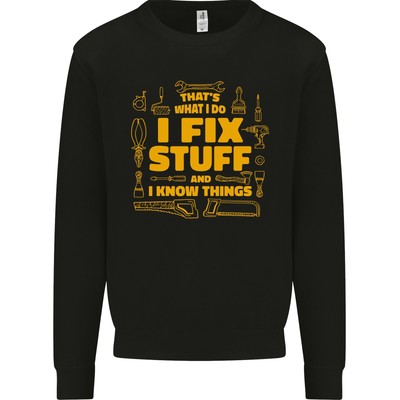 I Fix Stuff Lustig Tischler Zum Selbermachen Handwerker Kinder Sweatshirt Pulli