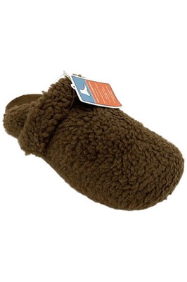 Aetrex Women's Mia Adjustable Strap Arch Support Slipper Brown