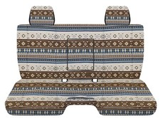 Truck Pickup Front Bench Seat Covers Aztec Brown Blue Fits Toyota Tundra 2000-04