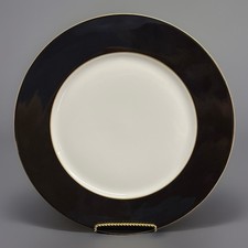 Limoges France Raynaud "Horizon Black (Gold Trim)" Piastra di servizio/Caricabatterie 12"