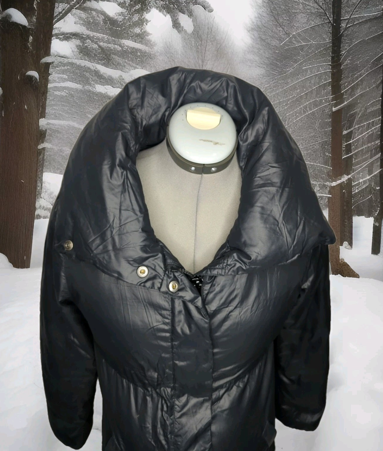 Gap Down Maternity Lightweight Puffer Jacket Coat… - image 5
