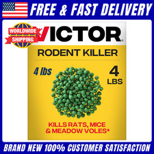 Victor Rat Poisoning for Inside  Outside Use - Kills Rats, Mice, 4 lb, Green