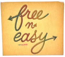 Original VINTAGE 1970s Heat Transfer | Free n Easy (silver glitter)