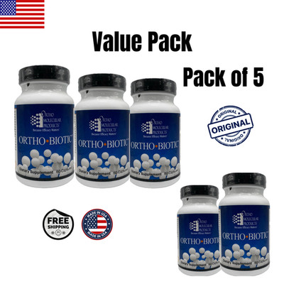 Ortho Biotic Probiotic 20 Billion CFU Gut Digestive Immune Support Pack of 5