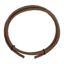 Braided Leather Cord, 6mm 1.1 Yard for Jewelry Making, Brown, 1m