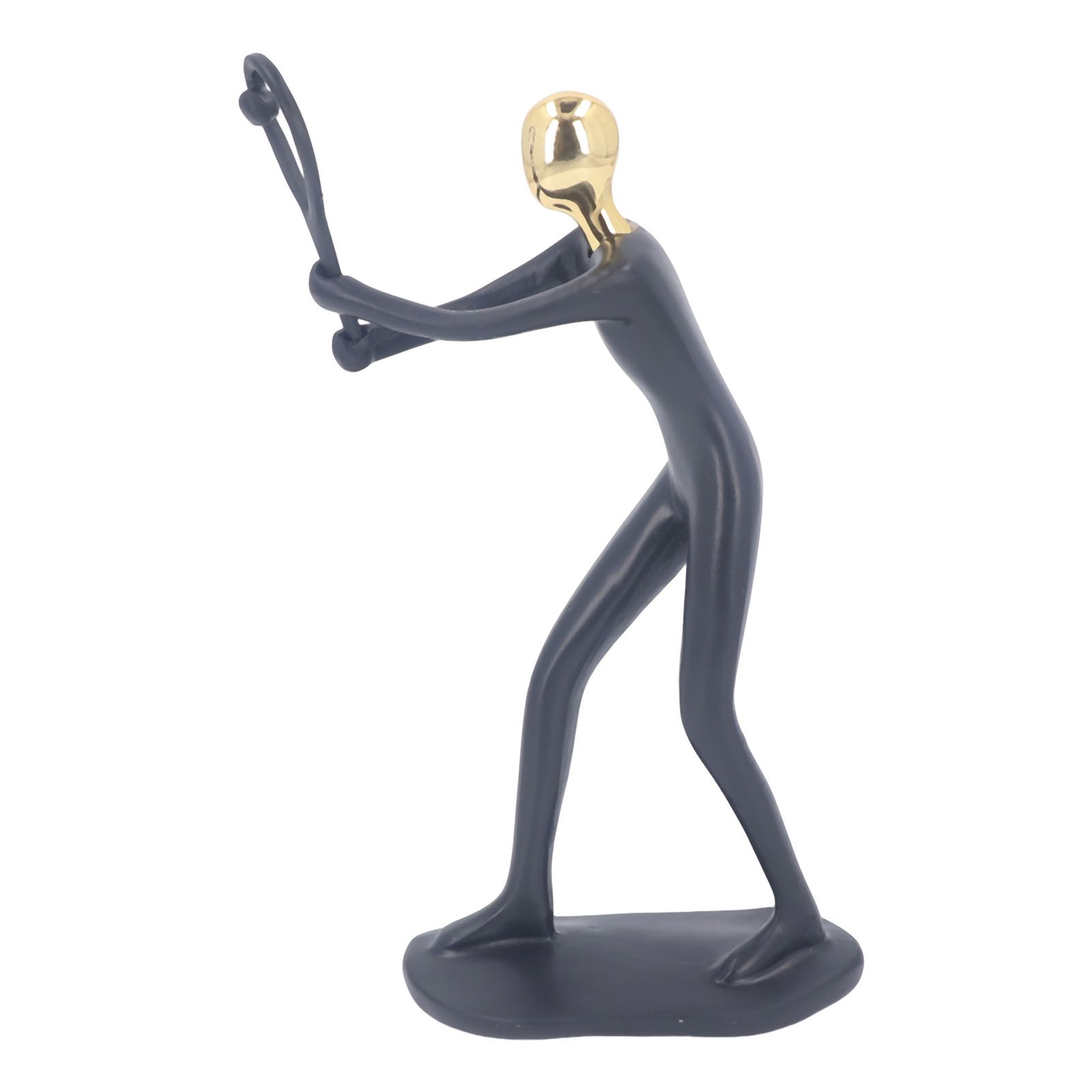 Resin Art Sports Figure Vivid Realistic Tennis Player Figurine Sculpture Decor