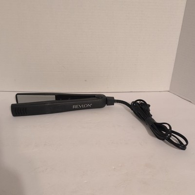 Revlon Essentials 1'' Ceramic Flat Iron Hair Straightener Black Fast Anti-Friz