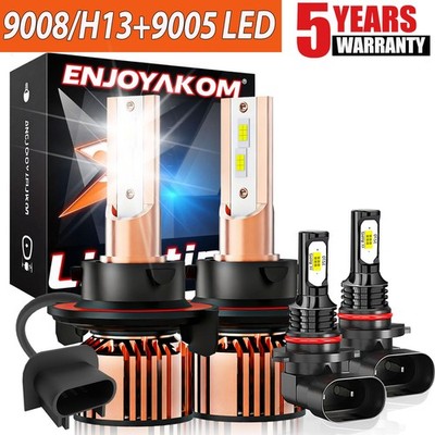 For Jeep Compass 2007-2009 6500K LED Headlight Bulb Hi/Low Beam+ Fog Light Combo