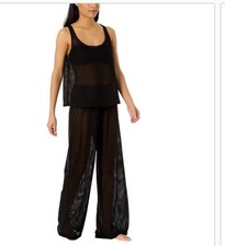 Hurley Womens Swim Cover-Up Set Black Crochet Size Medium/Large NWT