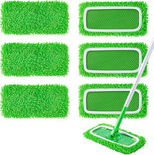 6Pcs Reusable Microfiber Mop Pads Compatible with Sweeper Mop, Replacement Dry