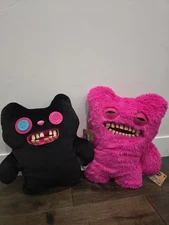 Fuggler Big Fugg 18” RARE Plush + Mr. Buttons Bigg Fugg XL 18” Pink Teeth New