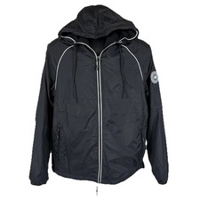 New Balance Hoodie Full Zip Jacket Wind/Water Resistant Lined Black Men’s Large