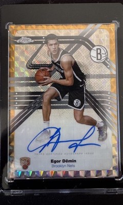 Egor Demin Topps Chrome Next Stop Signatures Gold Geometric Refractor Auto /50
