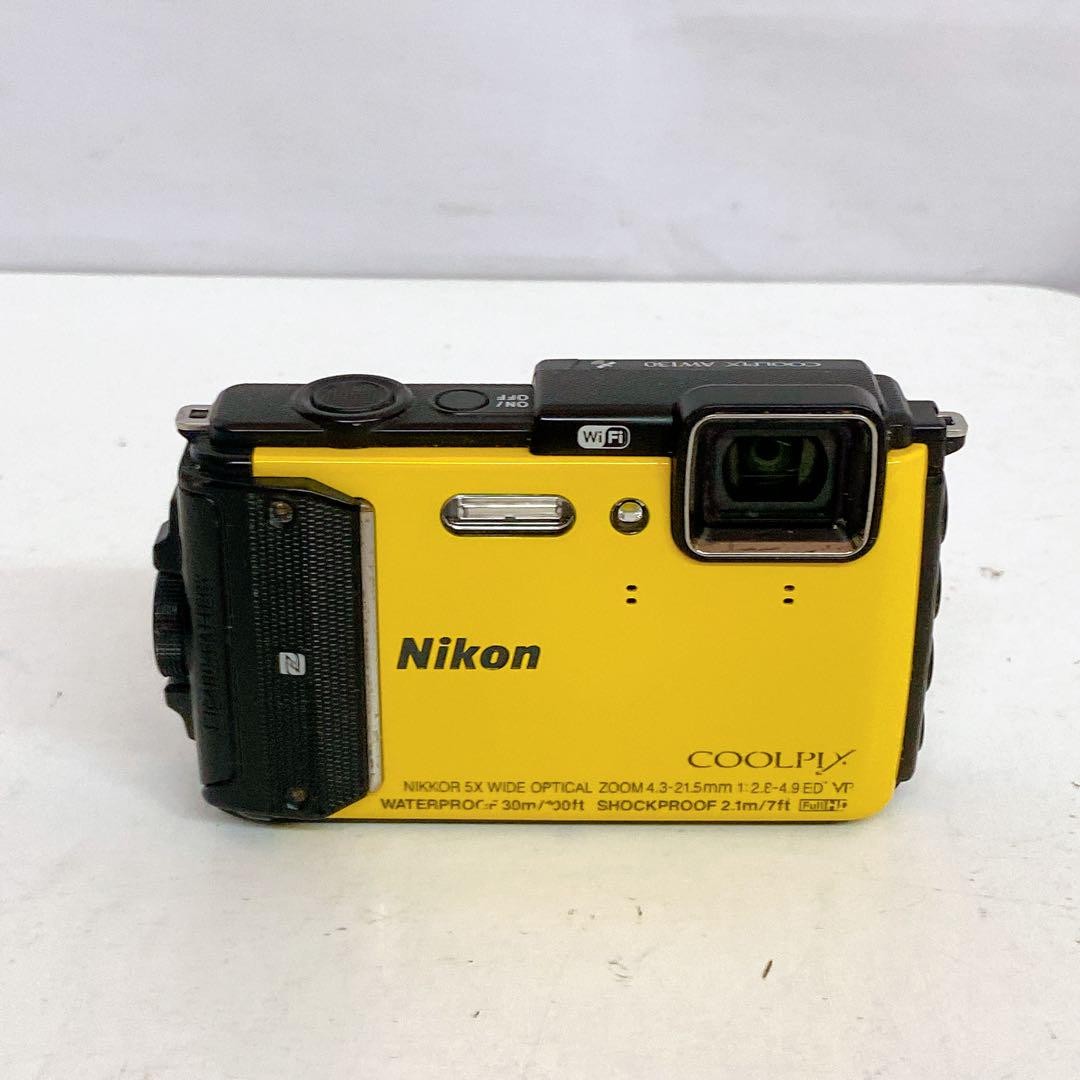 Nikon Coolpix AW130 Digital Camera Zoom Lens Yellow w/ Box r