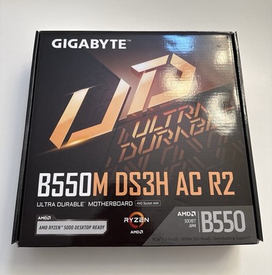 NEW GIGABYTE B550M DS3H AC R2 AM4 AMD B550 Micro ATX Motherboard