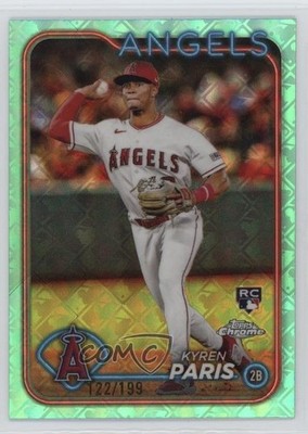 2024 Chrome Logofractor Edition Aqua Refractor /199 Kyren Paris Rookie RC 0ne7