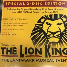 The Lion King Musical Original Broadway Cast CD DVD