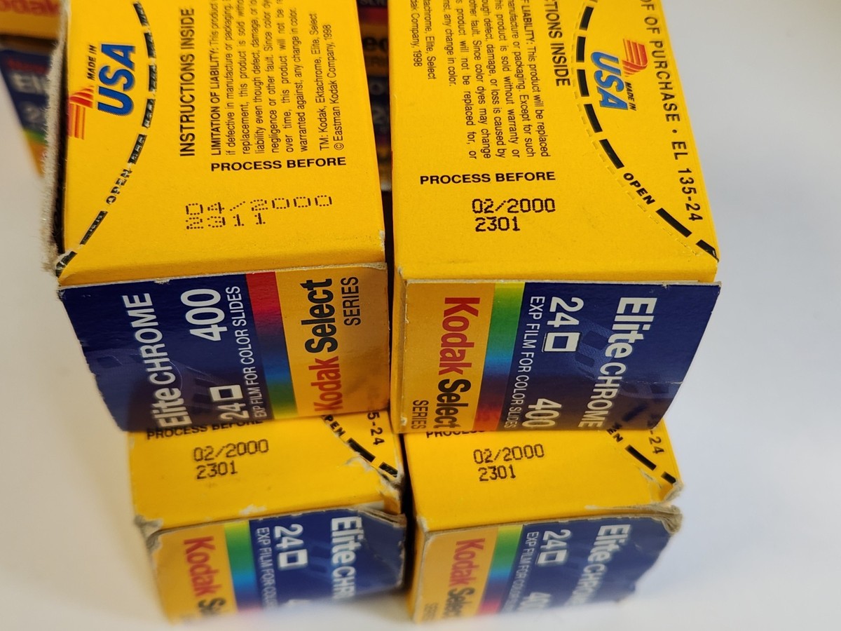 KODAK Elite Chrome 35MM Film For Color Slides 8 Lot 100 200 400