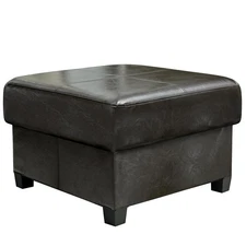 Folding Storage Bench, Cube PU Leather Footstool with Legs, Coffee Table, Ott...