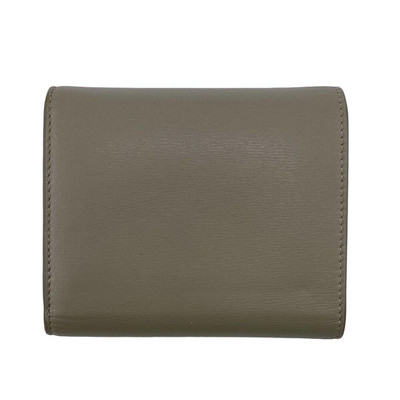 Celine Novelty Leather Small Trifold Compact Wallet Tri-fold Logo