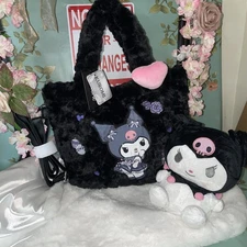 Bio world Kurumi fluffy purse/Crossbody with bonus plushy NWT