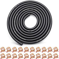 1/4 Inch ID Fuel Line Hose 10Ft 20 Hose Clamps for Small Gas Engines-Free Ship