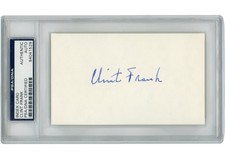 Clint Frank Autographed/Signed Yale Bulldogs Index Card Slabbed PSA 54896