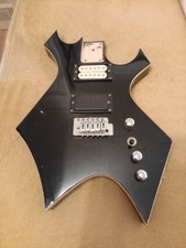 Warlock Black Electric Guitar Solid Body with HH Pickups Ideal  Project