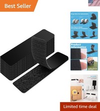 16 Sets Hook and Loop Tape Sticky Back,1 in.x 4 in. Double-Sided Adhesive Str...