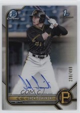 2022 Bowman Chrome Prospect Refractor /499 Jack Suwinski #CPA-JS Auto 5p9
