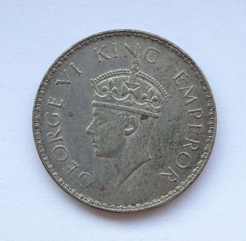 1941 George VI King Emperor India 1 Rupee Coin FedEx Free Shipping 373807_VA_Gvi