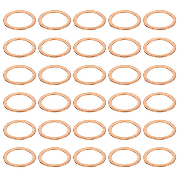 52-Teiliges Kupfer-Unterlegscheiben Set, 19X24X1Mm FüR Dichtringe-image