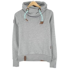 Naketano Hoodie Hooded Jumper Women Grey Cotton Ou9 Size XS