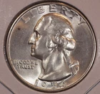 1954 S Washington Silver Quarter GEM+ BU LUSTER ! 54S700