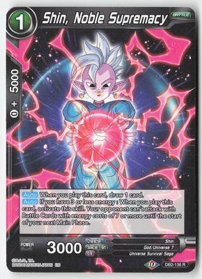 DBS - Shin, Noble Supremacy DB2-136 Rare - Normal NM - Draft Box 05 - Divine Mul