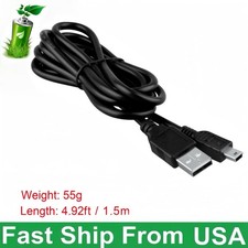 5ft USB PC Sync Charger Cable Cord For Sony Playstation 3 PS3 Controller Remote