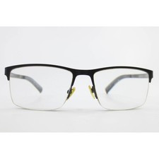 Link Occhiali 6111 C8 Mens Rectangular Semi Rimless Eyeglass Frames Black Grey