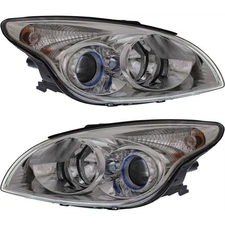 Left & Right Headlights For Hyundai Elantra 2010-2012 Halogen w/ Bulbs Hatchback