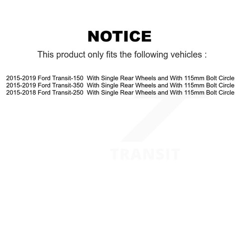Coated Brake Rotors Semi-Metallic Pad Front Kit For Ford Transit-250 Transit-150 - Picture 2 of 11