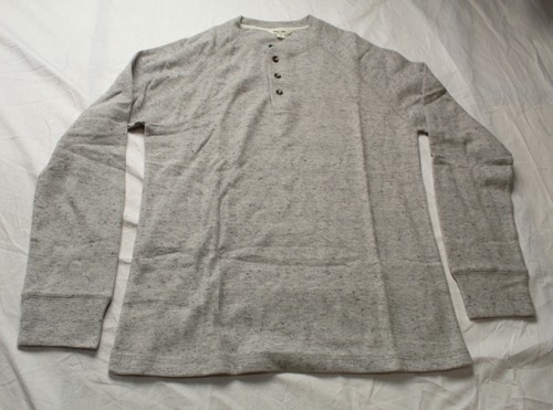 Julian & Mark Men's Brushed Textured Raglan Henley JT8 Gray Medium NWT