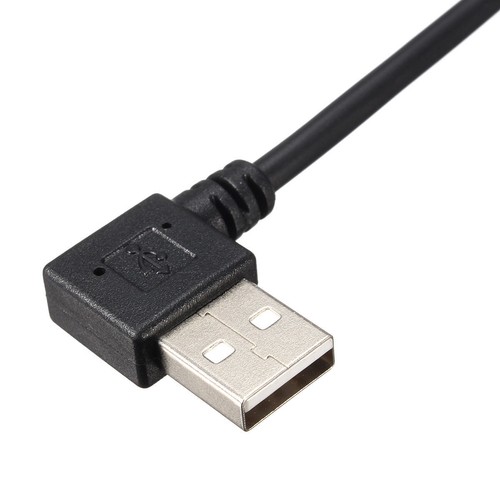 Mini USB 5 Pin Male Right Angle to USB-A 2.0 Male Right Data Charge Cable - 25cm - Picture 3 of 4