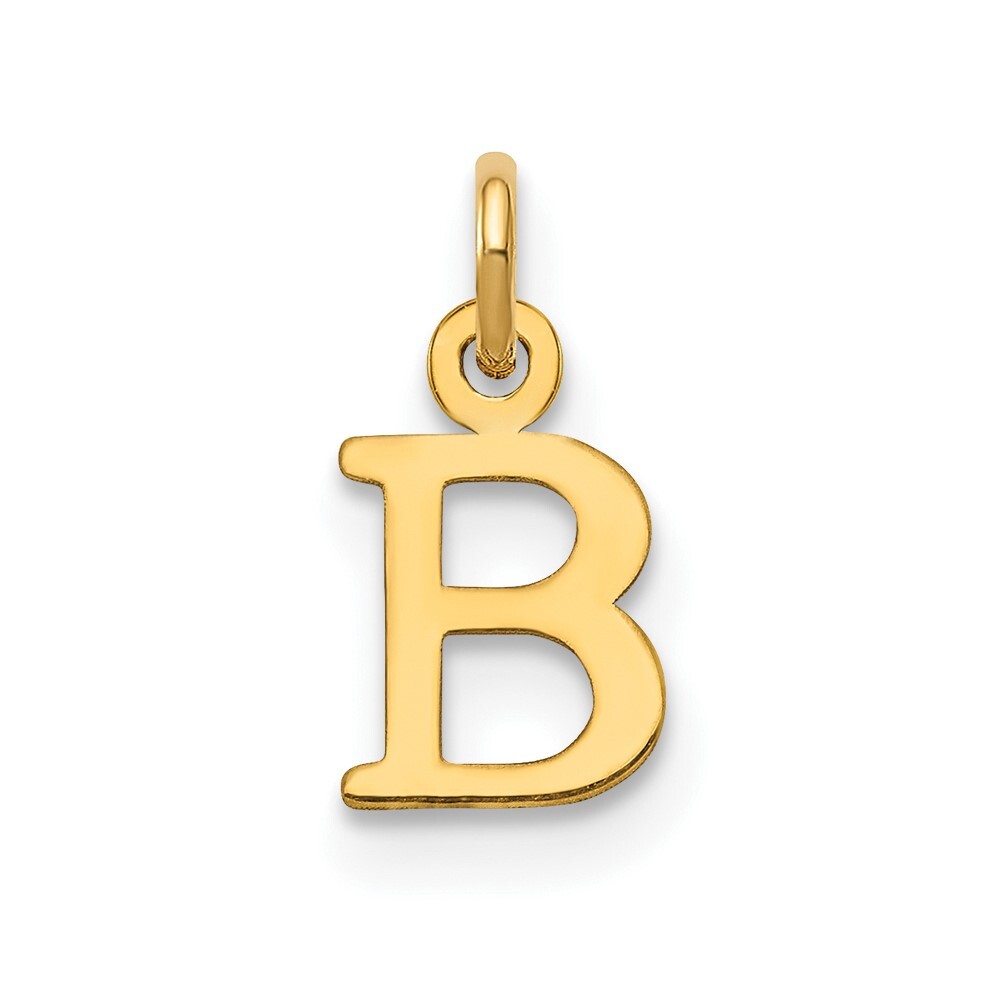 Colgante con dije inicial letra B recortada de oro amarillo de 10k regalo para madre