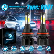 4-sides 9007 LED Headlight Bulbs Hi/Low Beam 6500K for Nissan Frontier 2001-2023