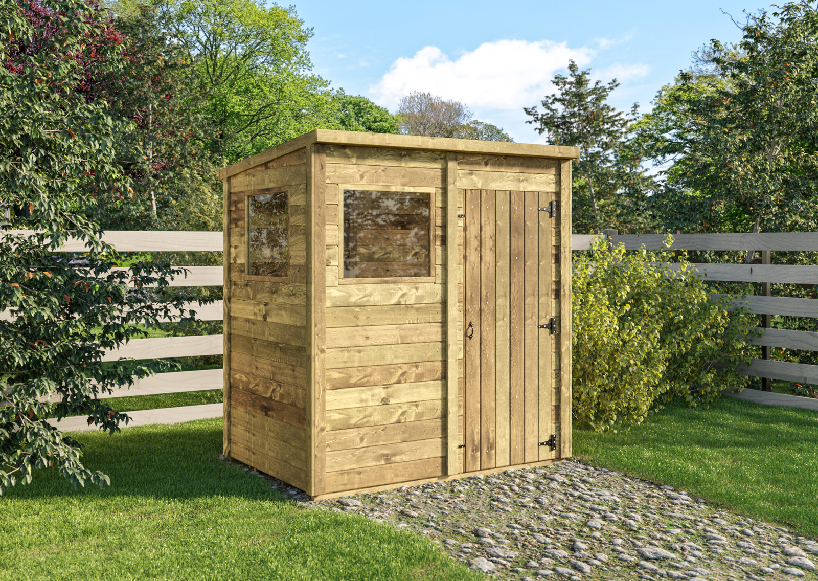 Gerätehaus Geräteschuppen Holz Theo mit Boden